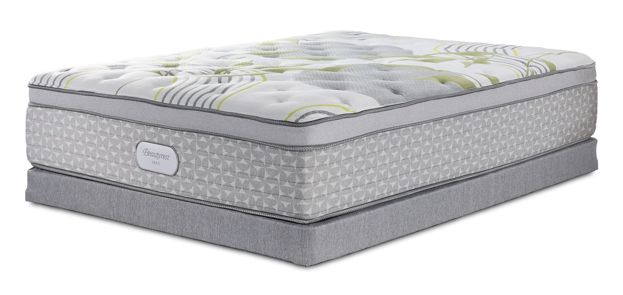 Beautyrest Max Mellow Euro Top Firm Twin Mattress and Low Profile Boxspring Set