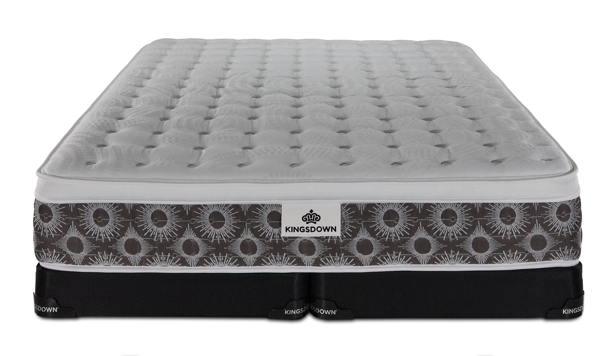 Kingsdown Merritt Medium Euro Top Queen Mattress and Split Low Profile Boxspring Set