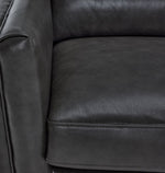 Miguel Leather Loveseat - Charcoal