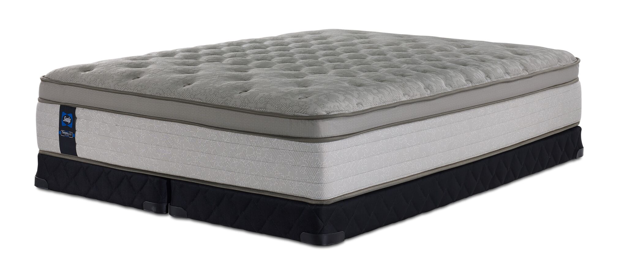 Sealy Posturepedic® Plus Sterling Hera Plush Euro Top Queen Mattress and Low Profile Split Boxspring Set