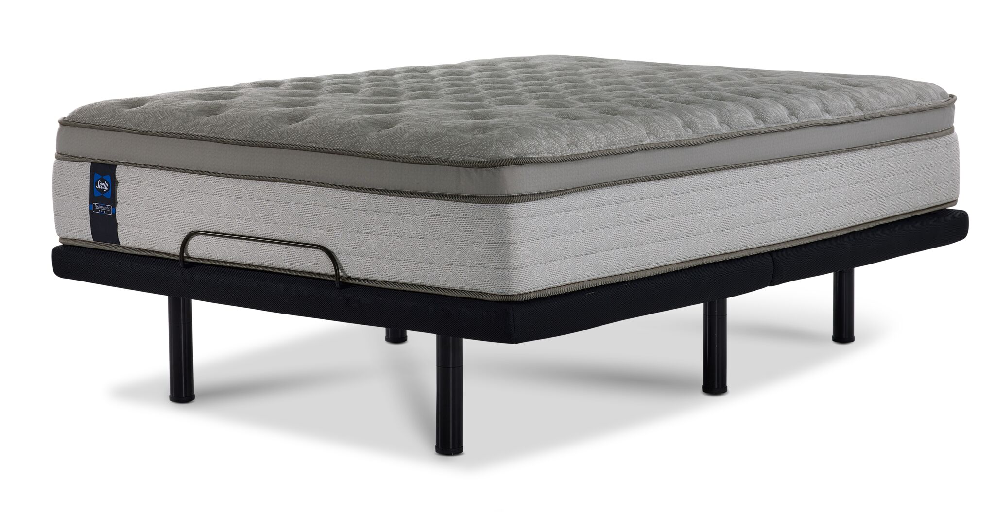 Sealy Posturepedic® Plus Sterling Hera Plush Euro Top Queen Mattress and L2 Motion Pro Adjustable Base