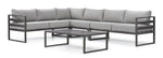 Milos 5 - Piece Outdoor Sectional - Grey