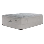 Kingsdown Mist Medium Euro Top twin mattress and matching cream boxspring set, shown at an angle