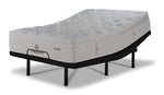 Kingsdown Atmosphere Plush Euro Top Full mattress on L2 Lux adjustable base with head section raised