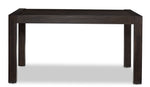 Modern Edge dark grey desk with spacious work surface, drawer storage and side view