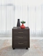 Modern Edge Filing Cabinet - Dark Grey