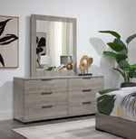 In Full Bloom - Monaco 6-Drawer Dresser - Grey