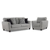 Moncton Ens. Sofa et fauteuil – gris pâle