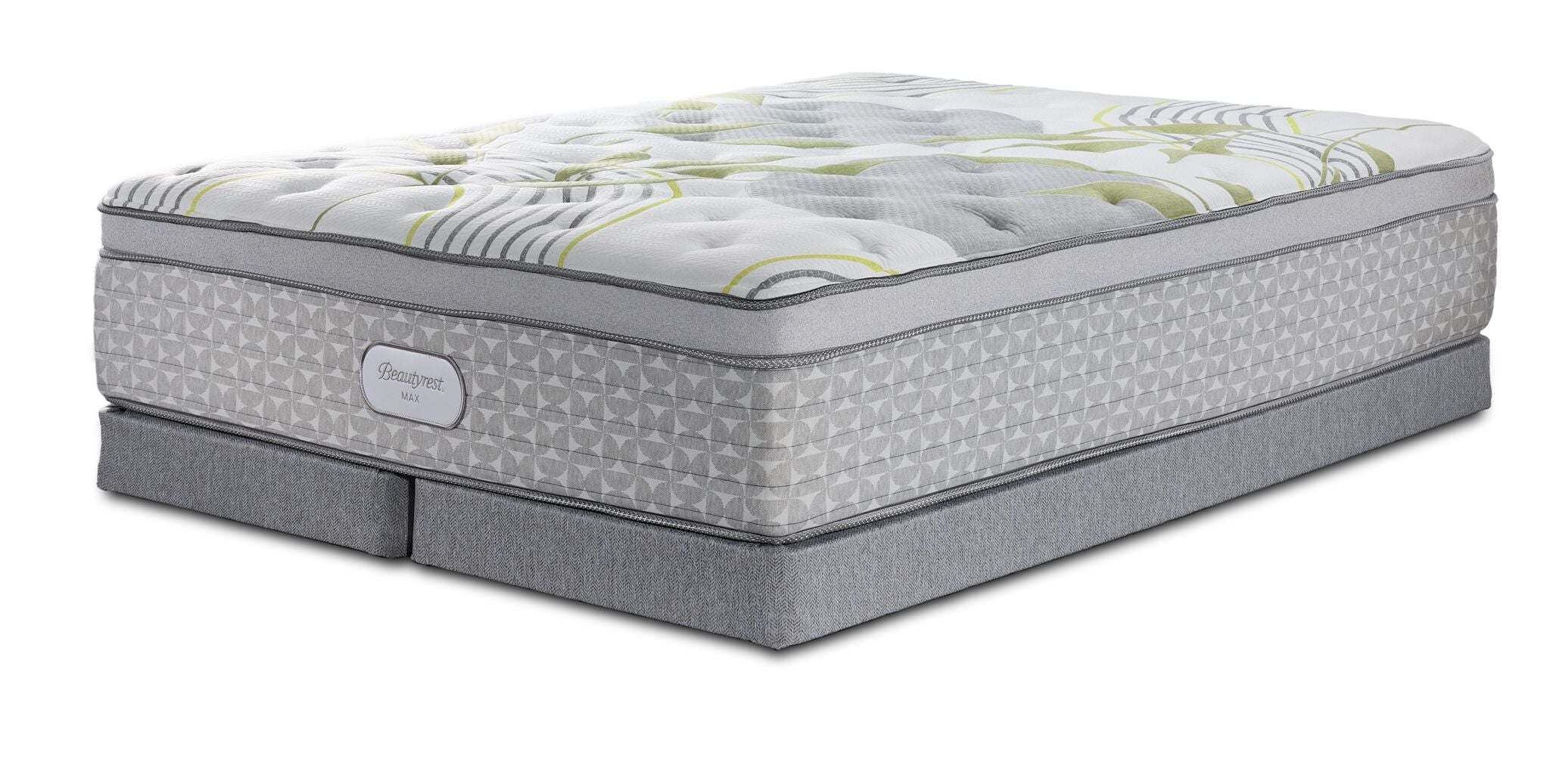 Beautyrest Max Moon Euro Top Plush King Mattress and Low Profile Split Boxspring Set