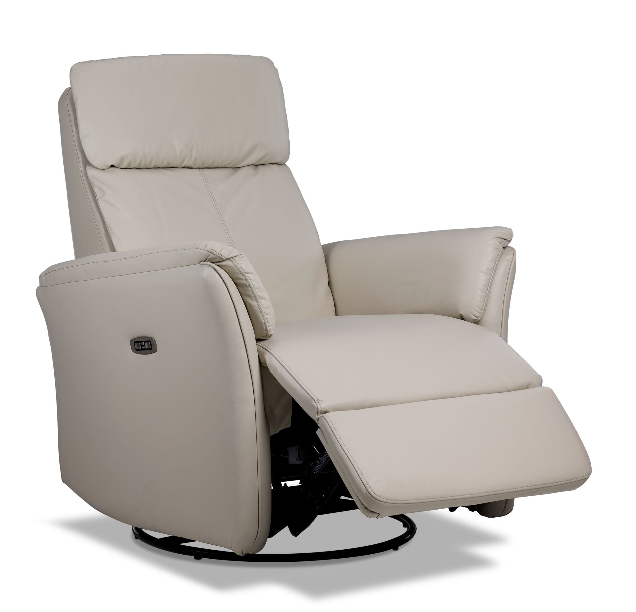 Morgan Swivel Glider Power Recliner - Taupe