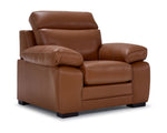 Morrison II Leather Sofa, Loveseat and Chair Set - Cognac