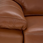 Morrison II Leather Sofa and Loveseat Set - Cognac