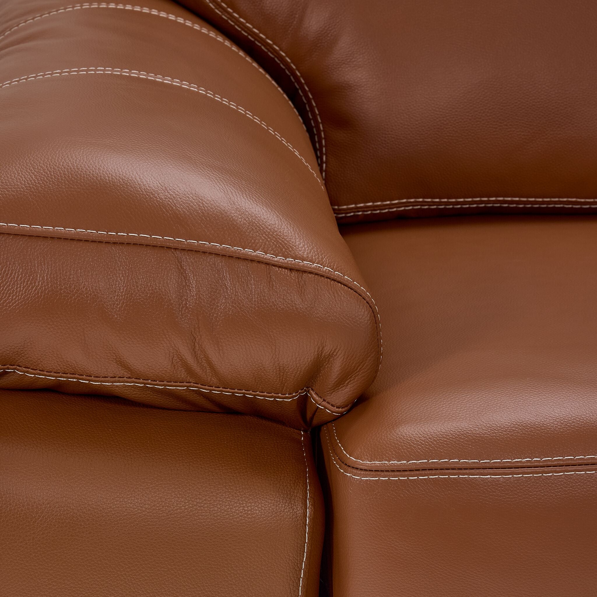 Morrison II Leather Loveseat - Cognac