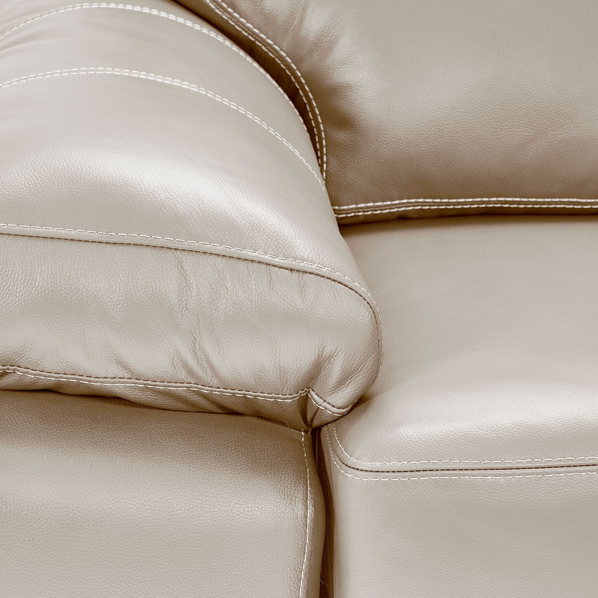 Morrison II Leather Sofa - Beige