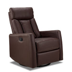 Mustang Swivel Glider Recliner - Dark Brown