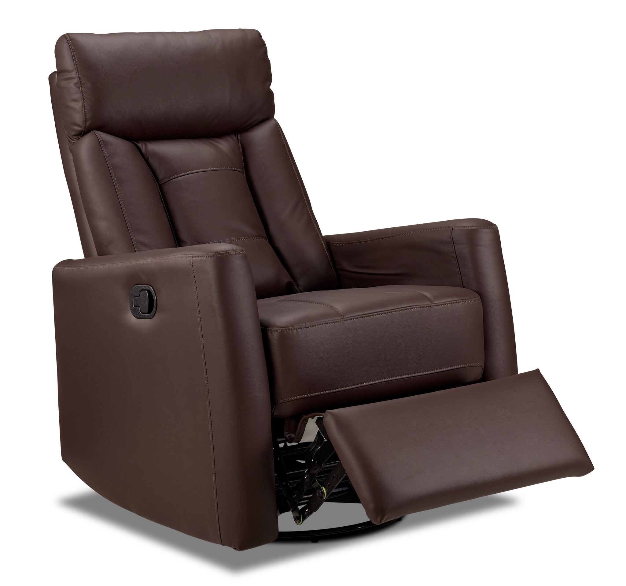 Mustang Swivel Glider Recliner - Dark Brown
