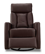 Mustang Swivel Glider Recliner - Dark Brown