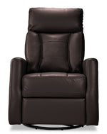 Mustang Swivel Glider Power Recliner - Dark Brown