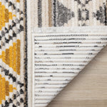 Golden Peaks 5'3" x 7'7" Tribal Area Rug - Grey, Yellow