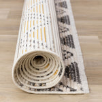 Golden Peaks 5'3" x 7'7" Tribal Area Rug - Grey, Yellow