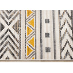 Golden Peaks 5'3" x 7'7" Tribal Area Rug - Grey, Yellow