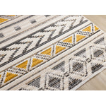 Golden Peaks 5'3" x 7'7" Tribal Area Rug - Grey, Yellow