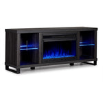 Neelam 60" Fireplace Console - Charcoal Grey