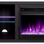 Neelam 60" Fireplace Console - Charcoal Grey