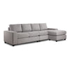 Neptune Sectionnel 2 mcx avec fauteuil allongé réversible - gris