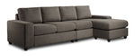 Neptune 2-Piece Sectional with Reversible Chaise - Brown