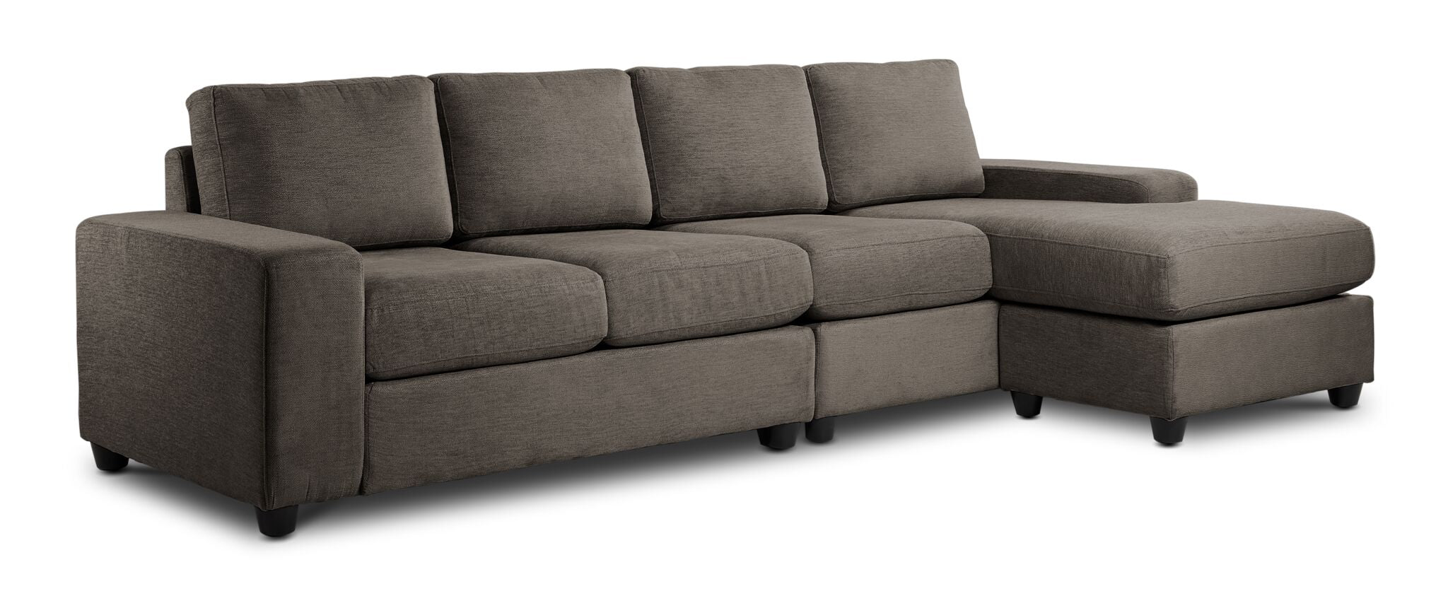 Neptune 2-Piece Sectional with Reversible Chaise - Brown