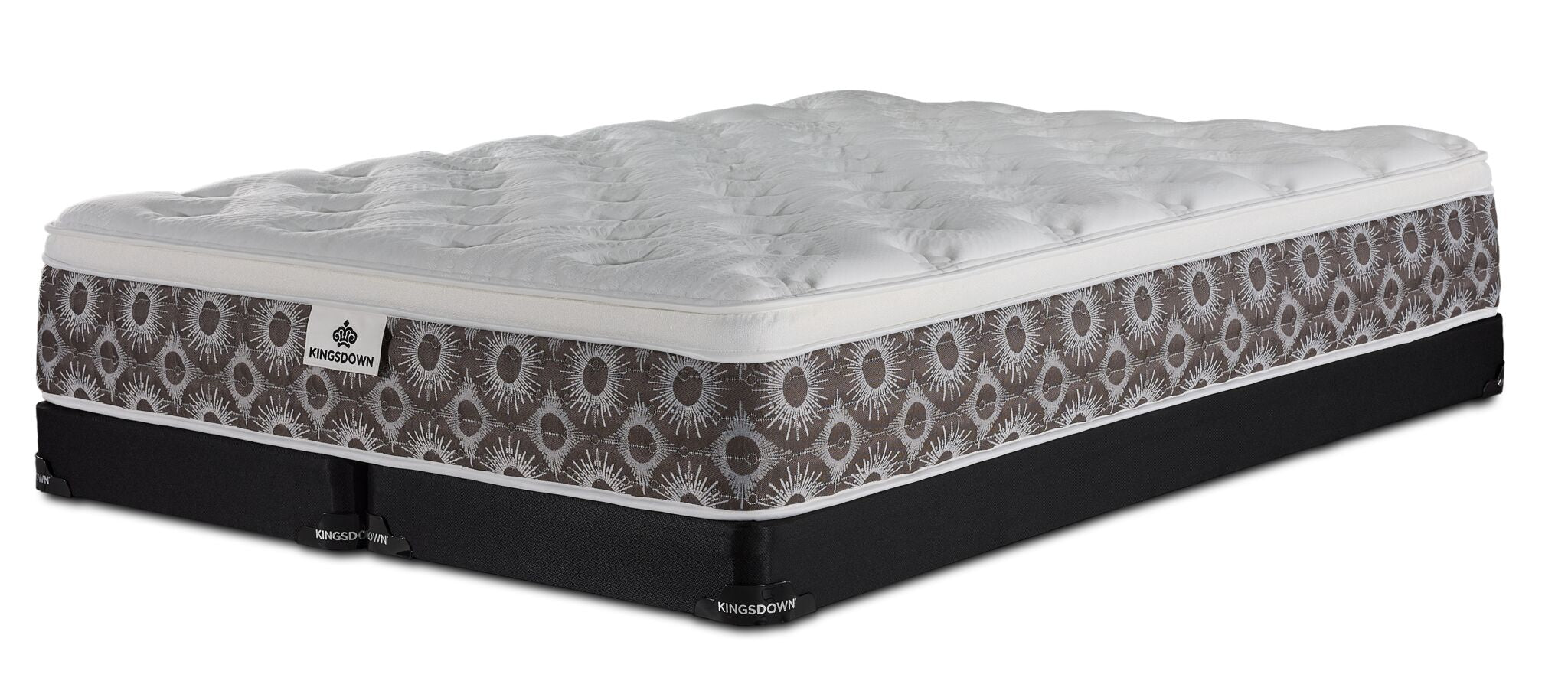 Kingsdown Nerissa Plush Euro Top King Mattress and Split Low Profile Boxspring Set