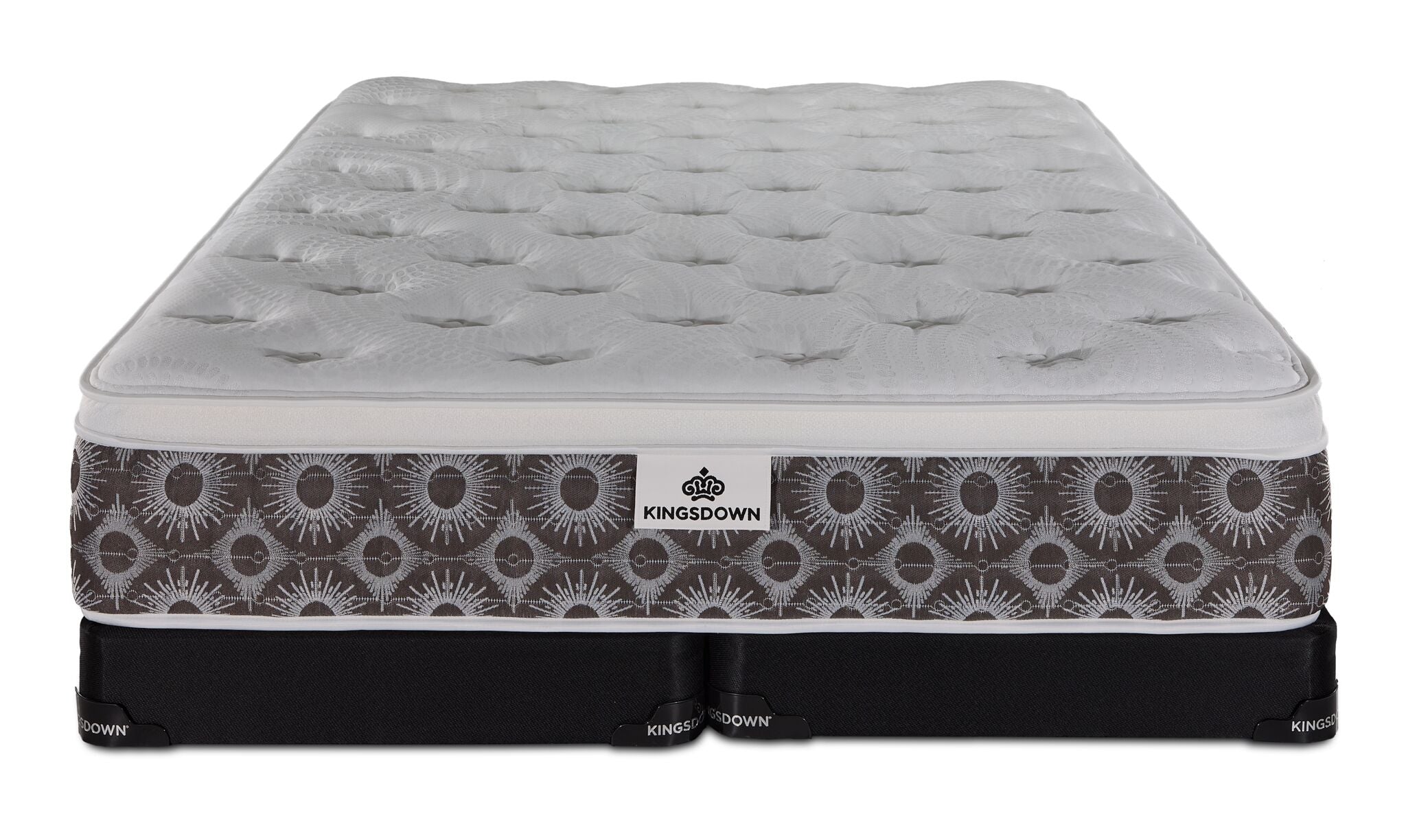 Kingsdown Nerissa Plush Euro Top King Mattress and Split Low Profile Boxspring Set