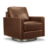 Nevada Fauteuil pivotant en cuir - brun