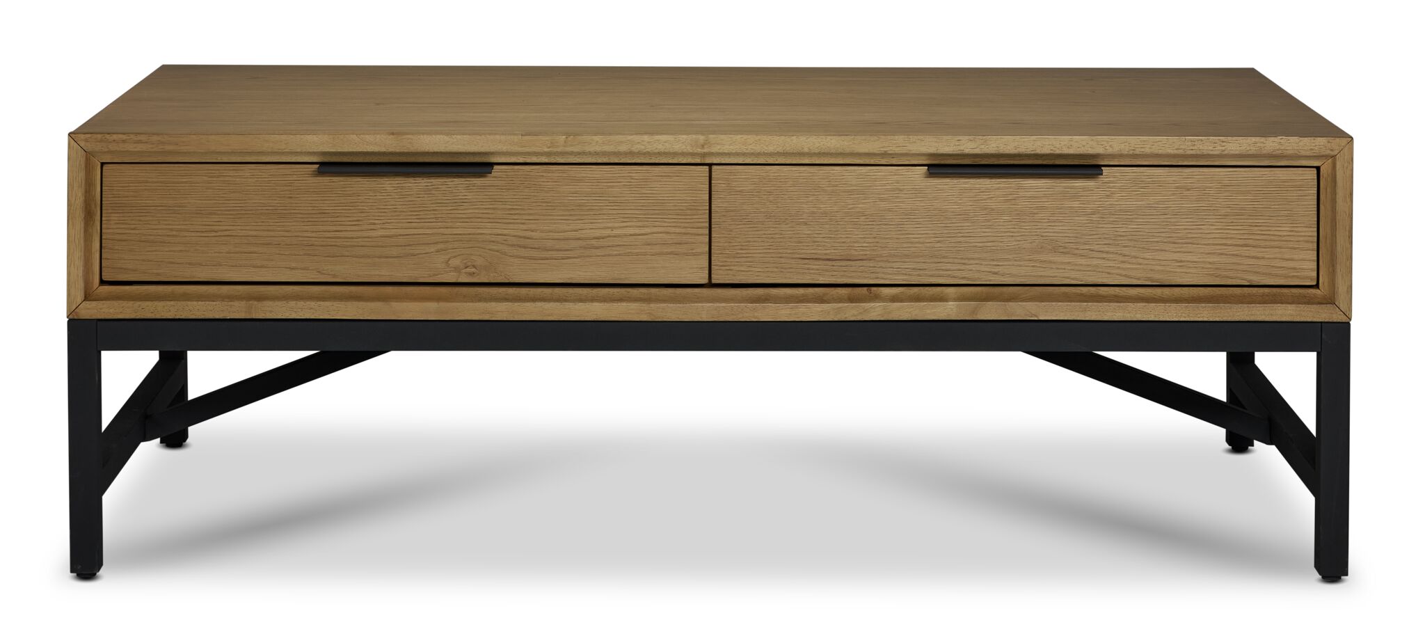 Feeling Connected - Newport 52" Coffee Table - Oak and Black