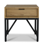 Feeling Connected - Newport 24" End Table - Oak and Black