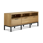 Feeling Connected - Newport 70" TV Stand - Oak and Black