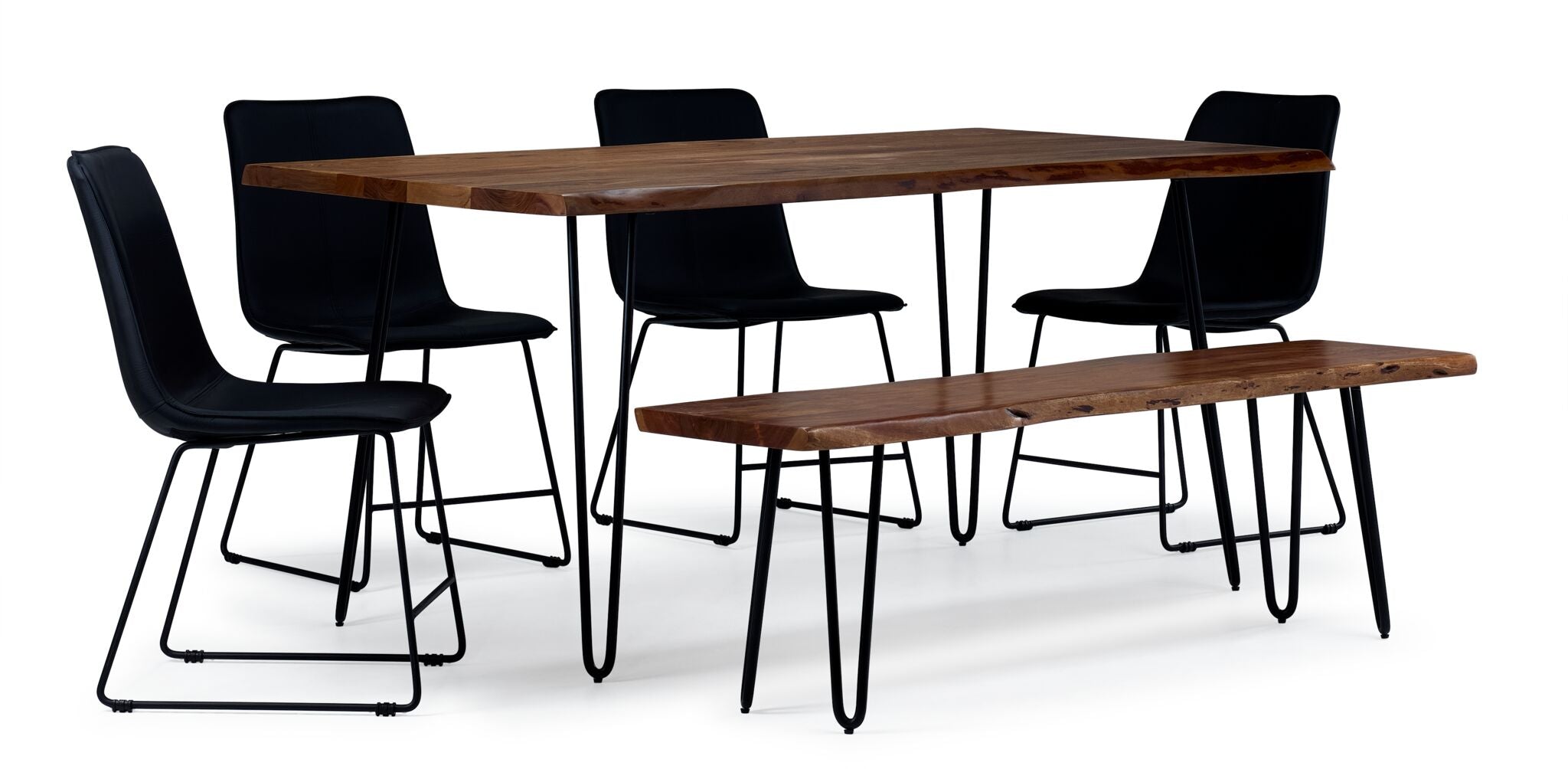 Niagara 6-Piece Dining Set - Natural, Black