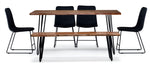 Niagara 6-Piece Dining Set - Natural, Black