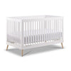 Delta Children Nico Lit de bébé convertible – blanc Bianca, naturel