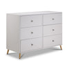 Delta Children Nico Bureau 6 tiroirs – blanc Bianca, naturel