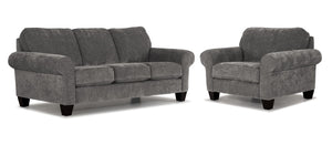 Noche Ens. Sofa et fauteuil - gris