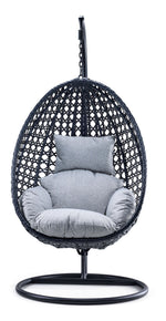 Oasis Outdoor Egg Chair - Black & Grey
