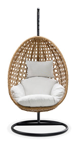 Oasis Outdoor Egg Chair- Beige , Brown