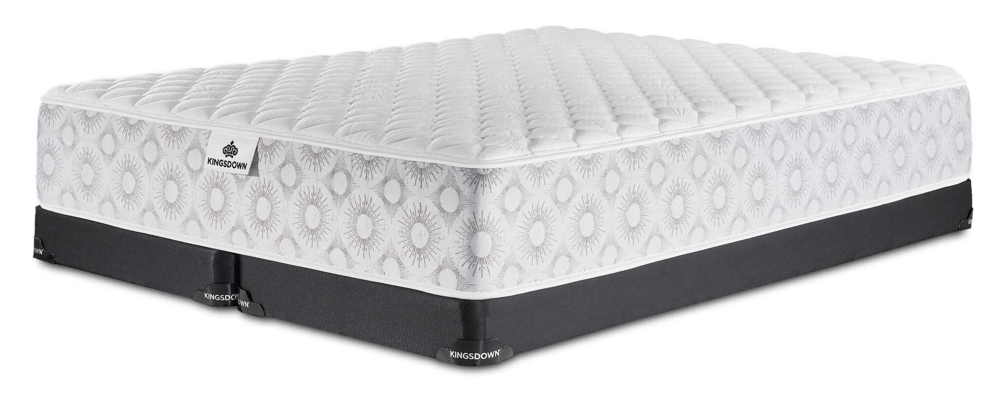 Kingsdown Odessa Firm Tight Top Queen Mattress and Split Low Profile Boxspring Set