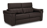 Orlando-Ray Leather Sofa - Chocolate