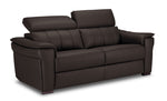 Orlando-Ray Leather Sofa - Chocolate