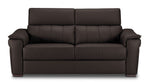Orlando-Ray Leather Sofa - Chocolate