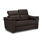Orlando-Ray Leather Loveseat - Chocolate