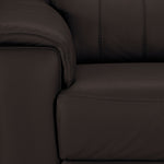 Orlando-Ray Leather Sofa - Chocolate